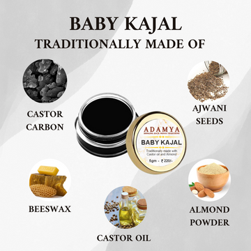 NATURAL AND PURE TRADITIONAL KAJAL - 100% PURE, 100% NATURAL AND CHEMICAL FREE